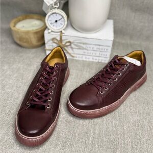 NWT Brothers United Scottsdale Leather Sneakers Wine Napa Men’s 8.5